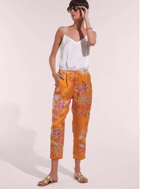 POUPETTE ST BARTH RESORT WEAR SILK PANTS  NEW WITH TAGS
